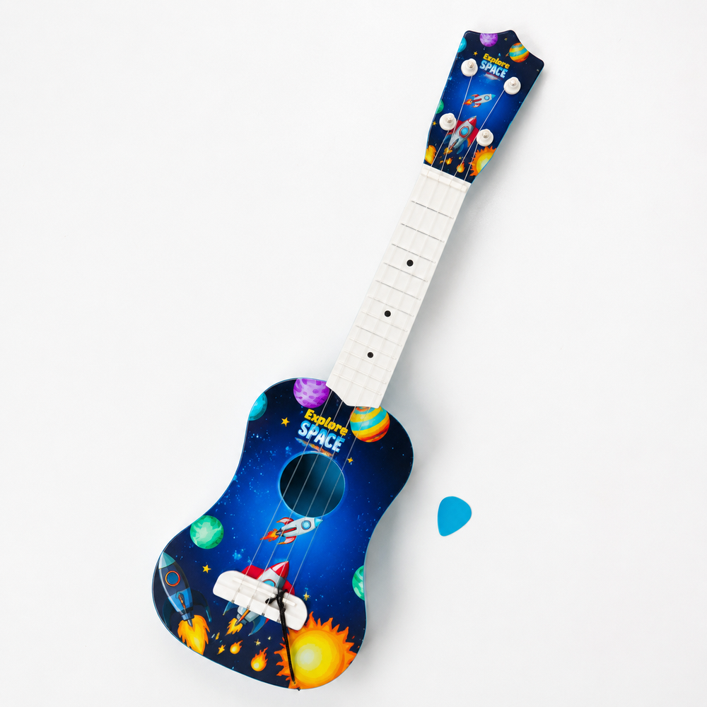 Simarr Space Theme Little Rockstar Guitar for Kids (5-12 Years)