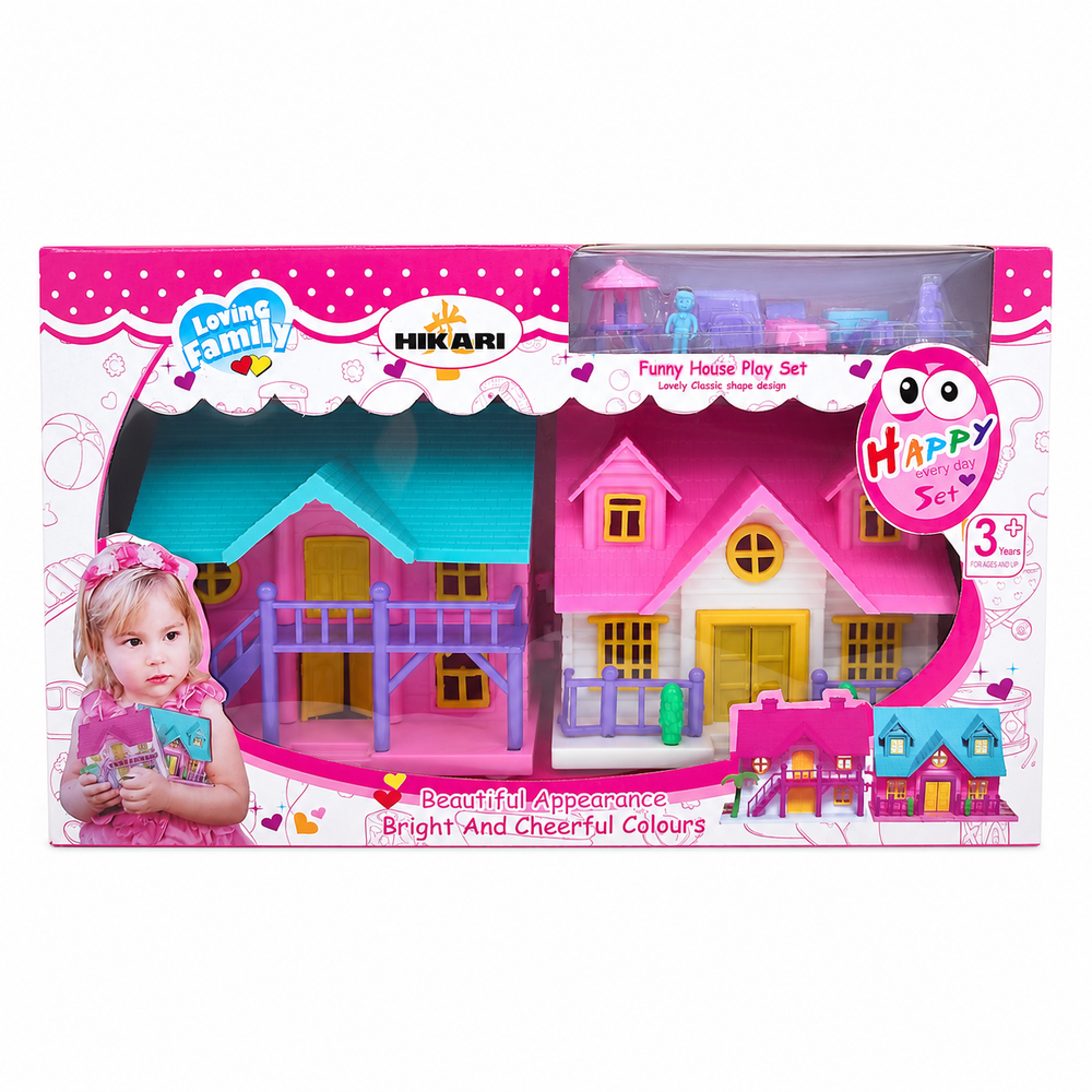 Funny House Doll House Play Set with Furniture - Big (3-7 Years)