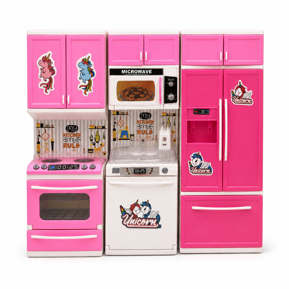 Unicorn Kitchen Set for Kids | Battery Operated | Role Play Kitchen