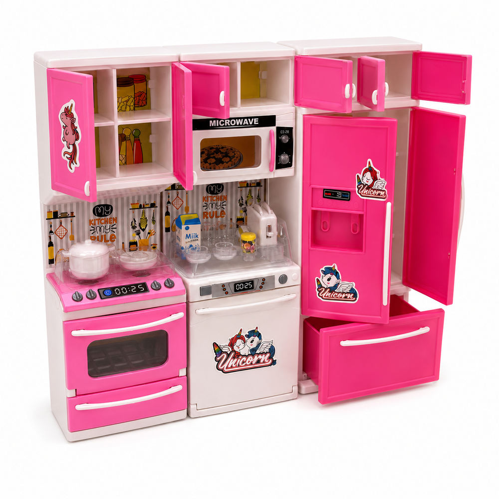 Unicorn Kitchen Set for Kids | Battery Operated | Role Play Kitchen