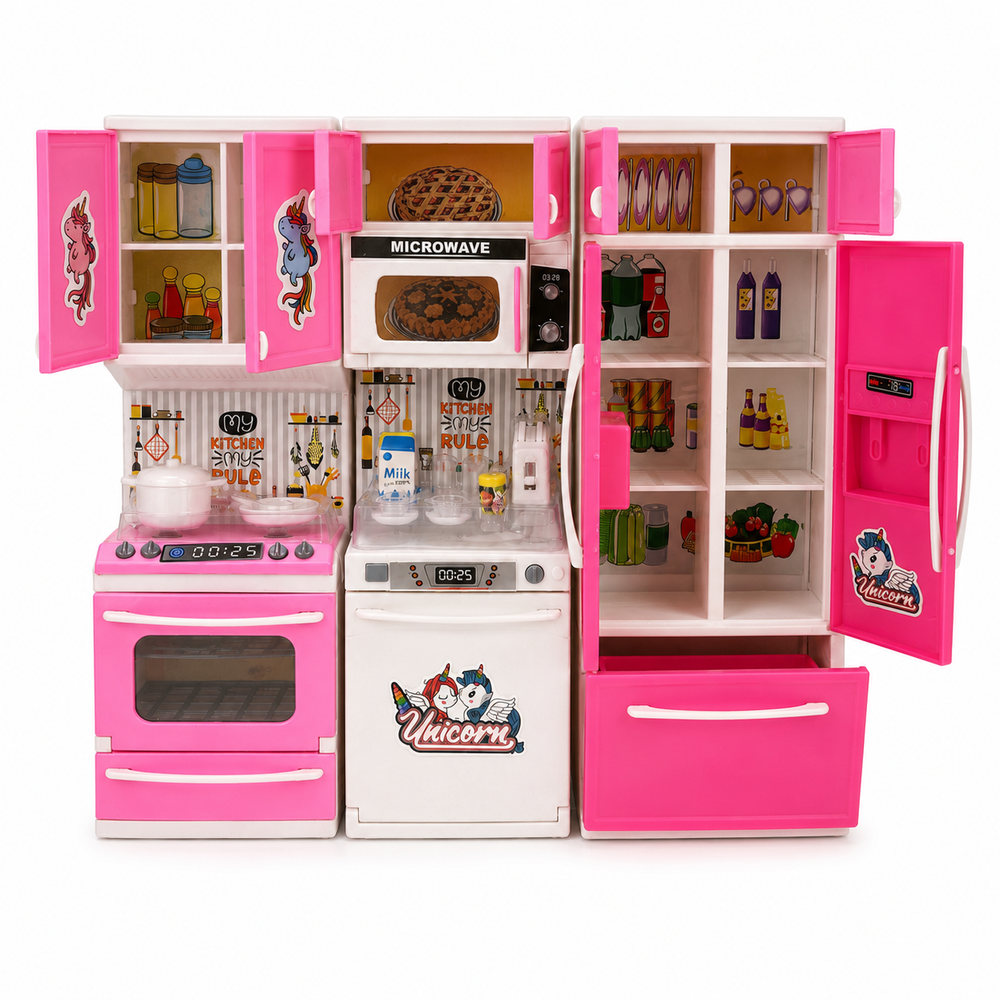 Unicorn Kitchen Set for Kids | Battery Operated | Role Play Kitchen