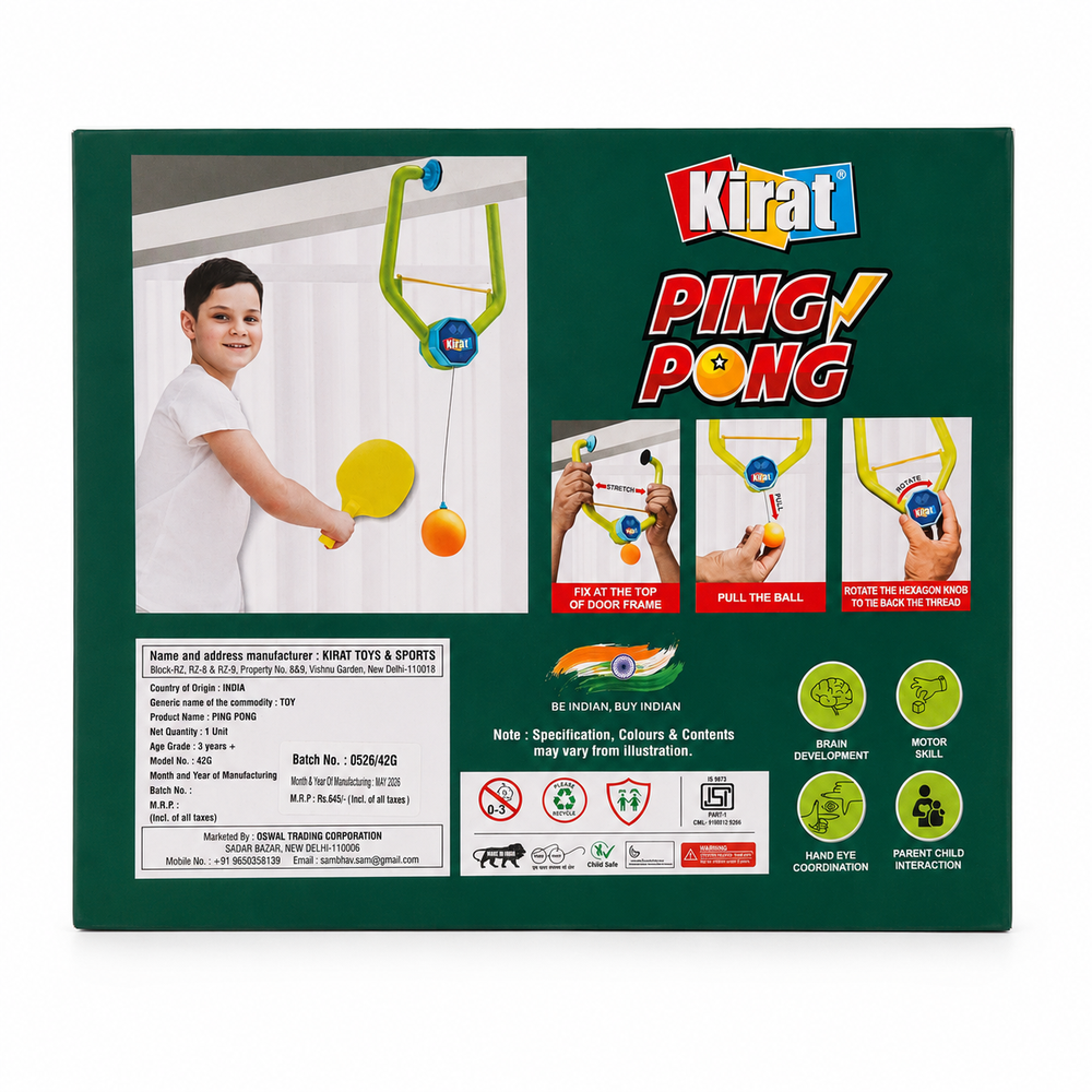 Kirat Hanging Ball Table Tennis Toy (Ping Pong)