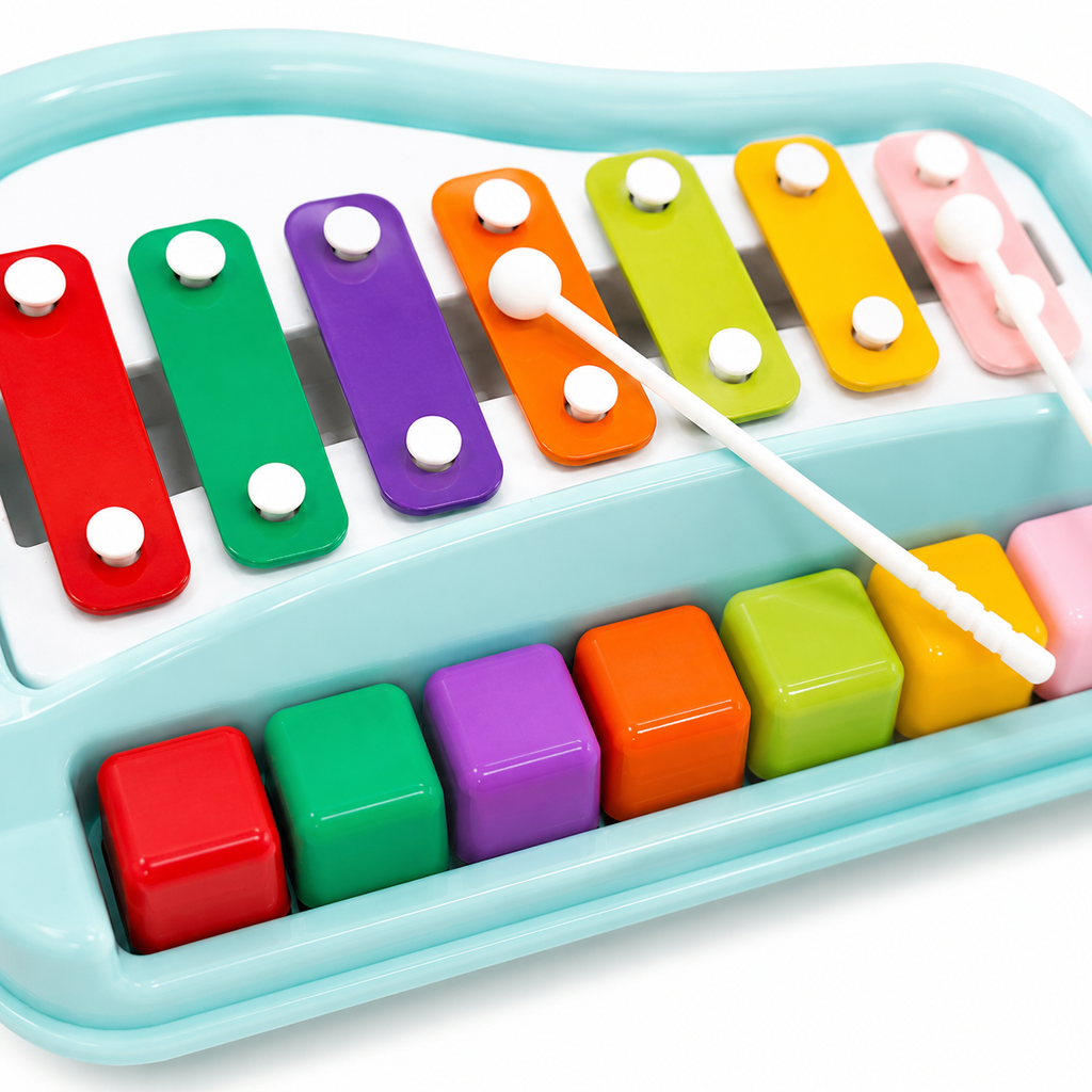 UA Toys 7-Note Xylophone-Piano with 2 Sticks (1-4 Years)
