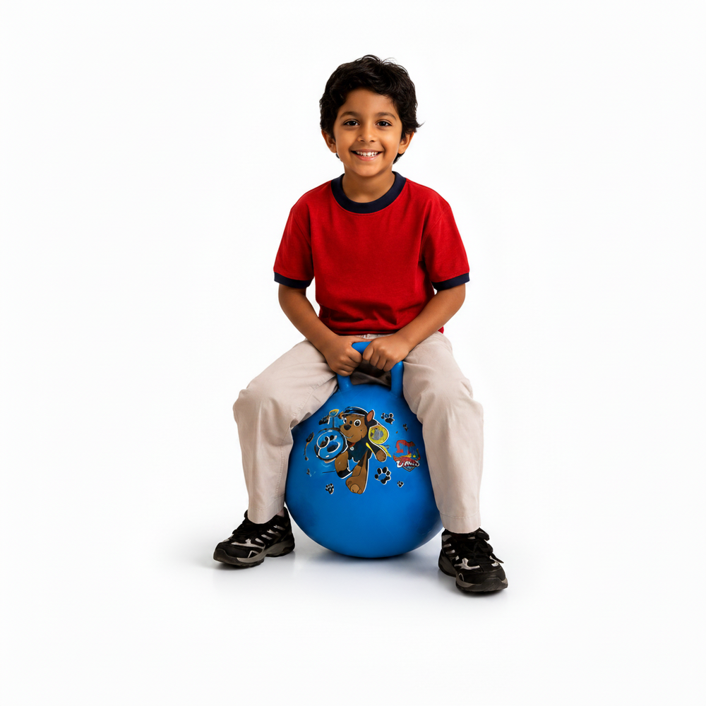 Junior Hopping Ball 18 Inches | Easy-Grip Handle | Indoor & Outdoor Active Play