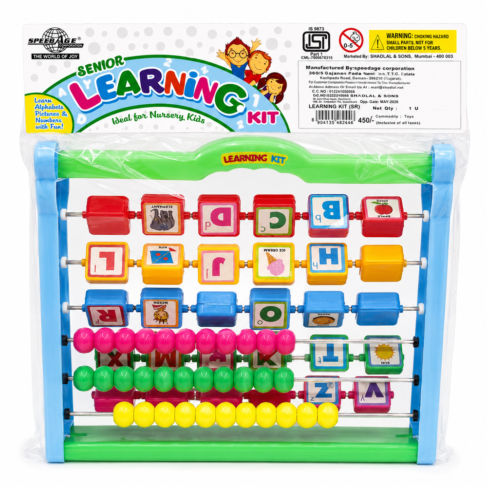 SpeedAge Senior Abacus Learning Kit - Alphabets Picture and Numbers Play