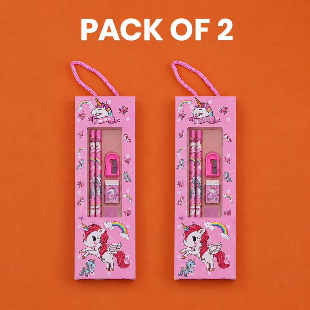 Pack of 2 Unicorn Stationary Set  | Return Gifts and Party Favours (3-9 Years)