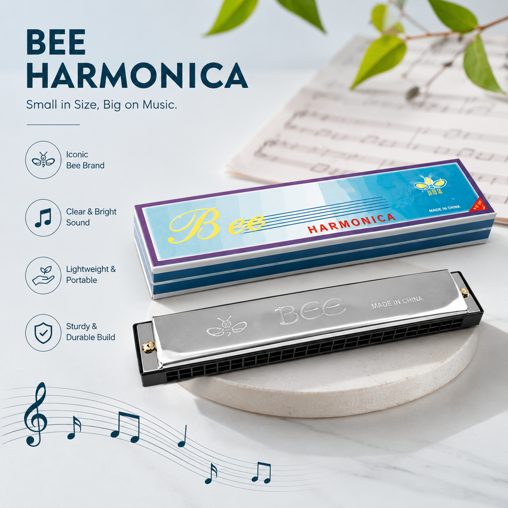 Bee Harmonica Mouth Organ Musical Toy (48 Holes)