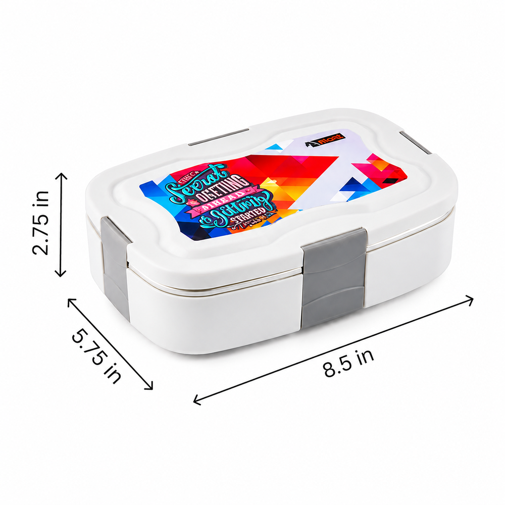 Dubblin Harry Insulated Lunch Box with Steel Container - 850ml | Grey