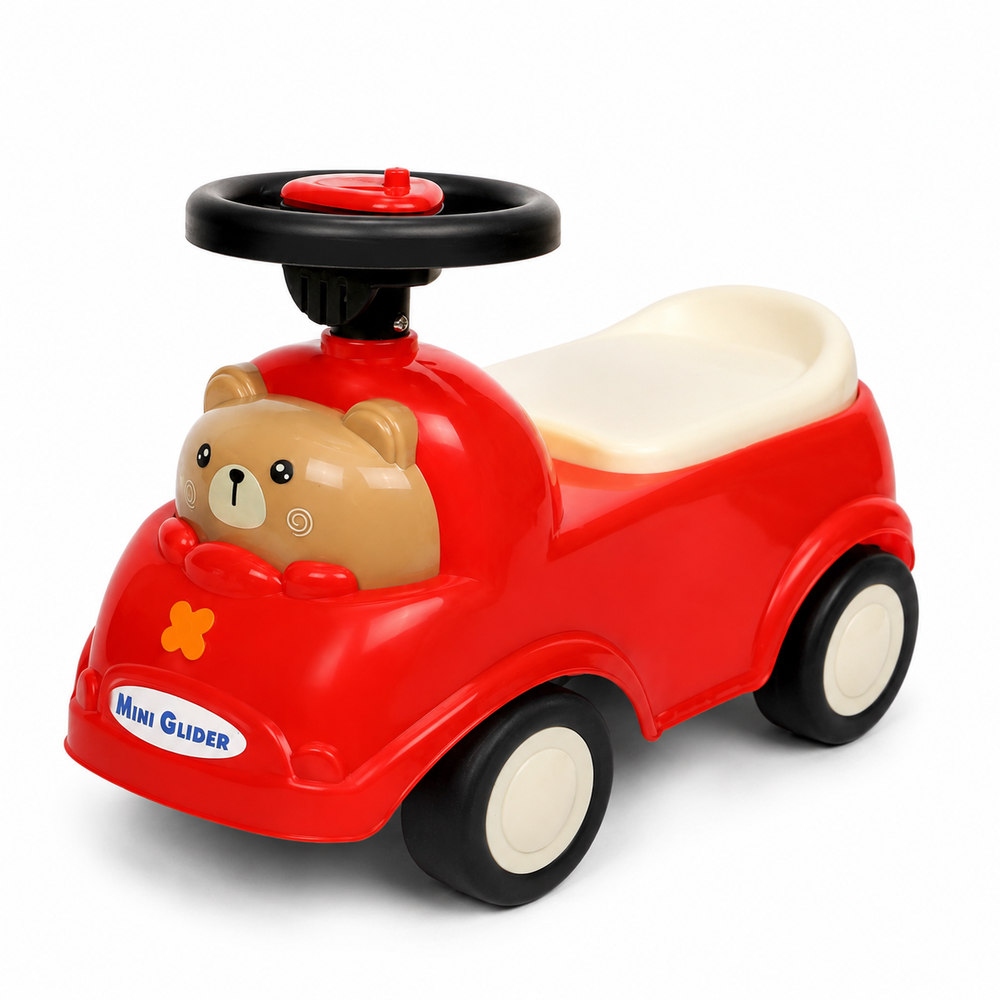 Mee Mee Mini Glider Baby Ride-on with Lights & Music (1-3 Years) | Weight Capacity: 30kg | Red