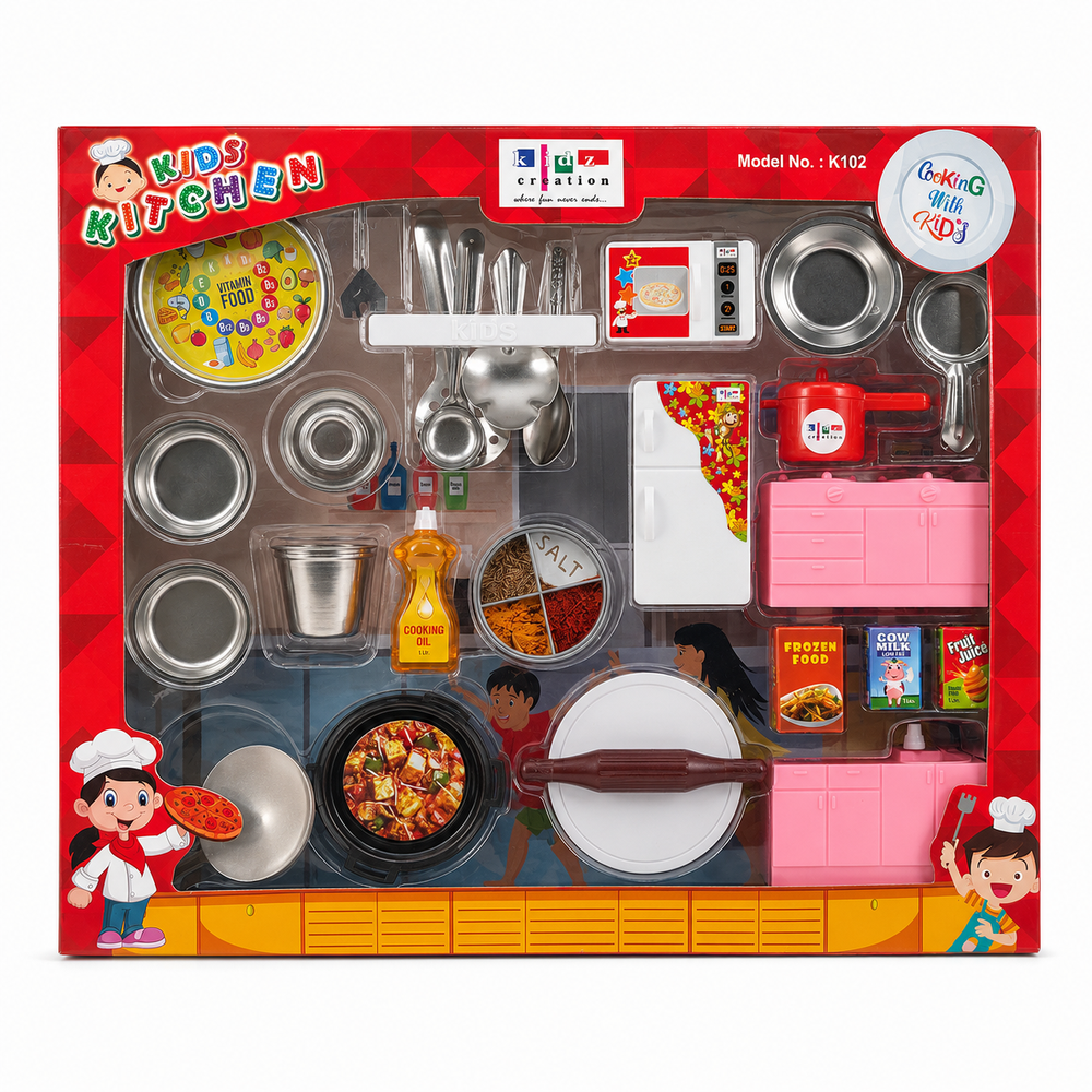 Kidz Creation Kids Kitchen Pretend Playset (3-5 Years)