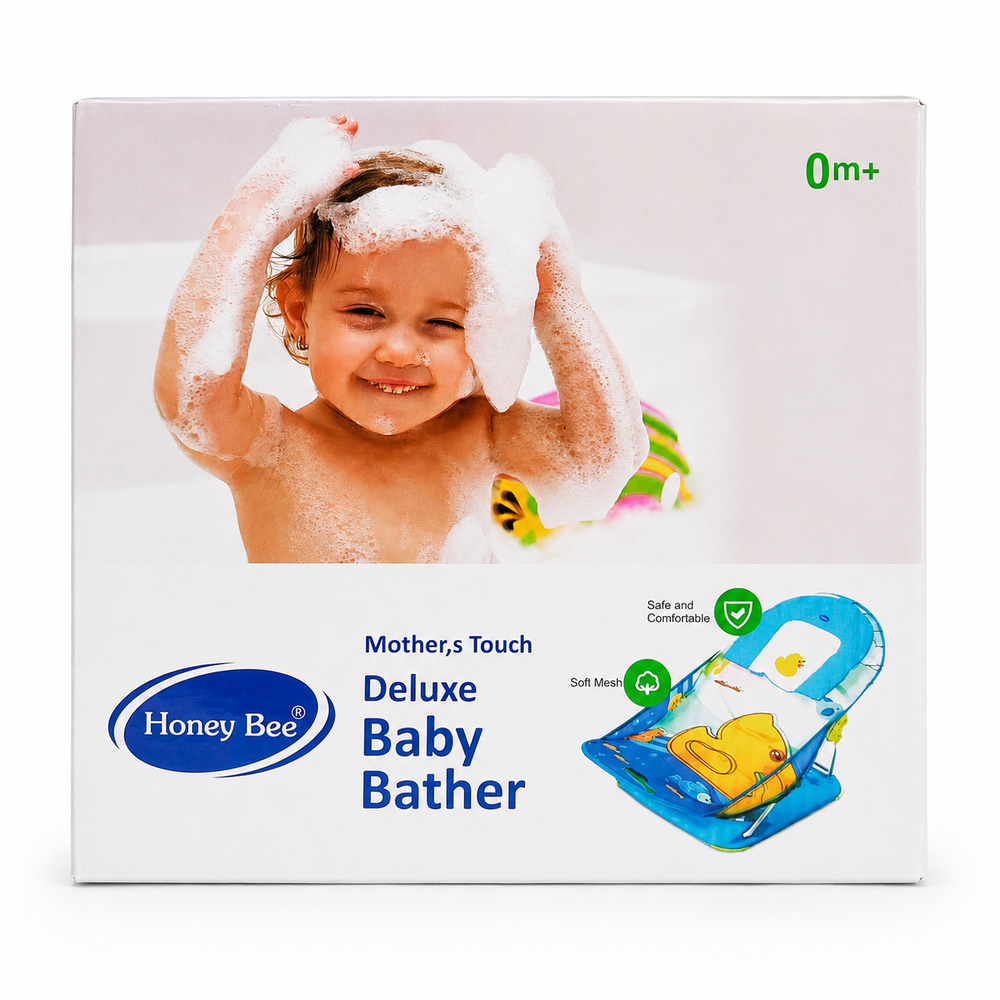 Honey Bee Deluxe Baby Bather for Infants - Blue