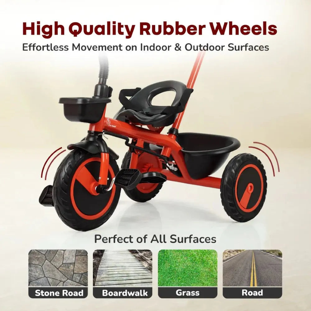 R for Rabbit Tiny Toes R20 Plus Tricycle | 2 Point Safety Harness | Safety Certified | Weight Capacity - Upto 25 Kgs
