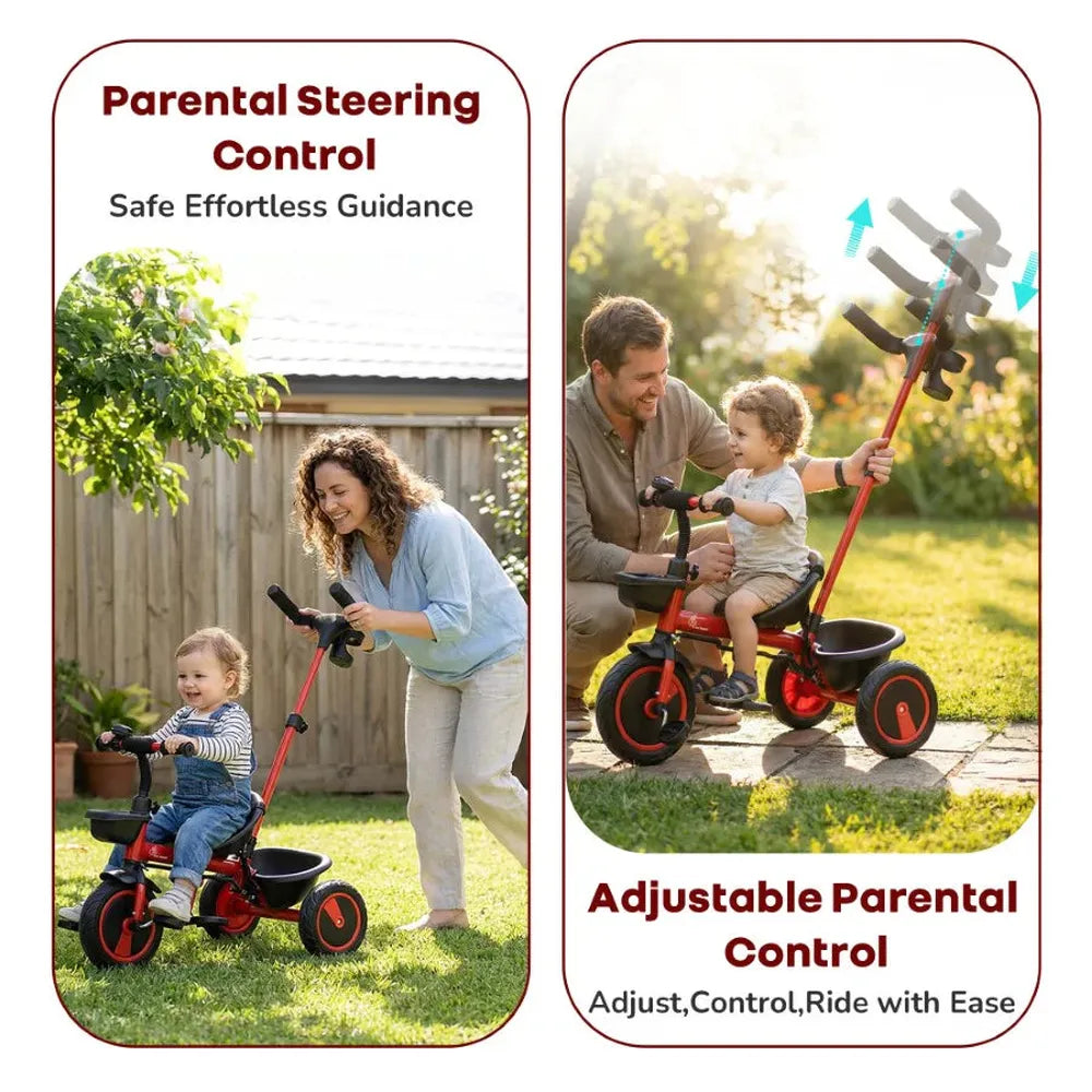 R for Rabbit Tiny Toes R20 Plus Tricycle | 2 Point Safety Harness | Safety Certified | Weight Capacity - Upto 25 Kgs