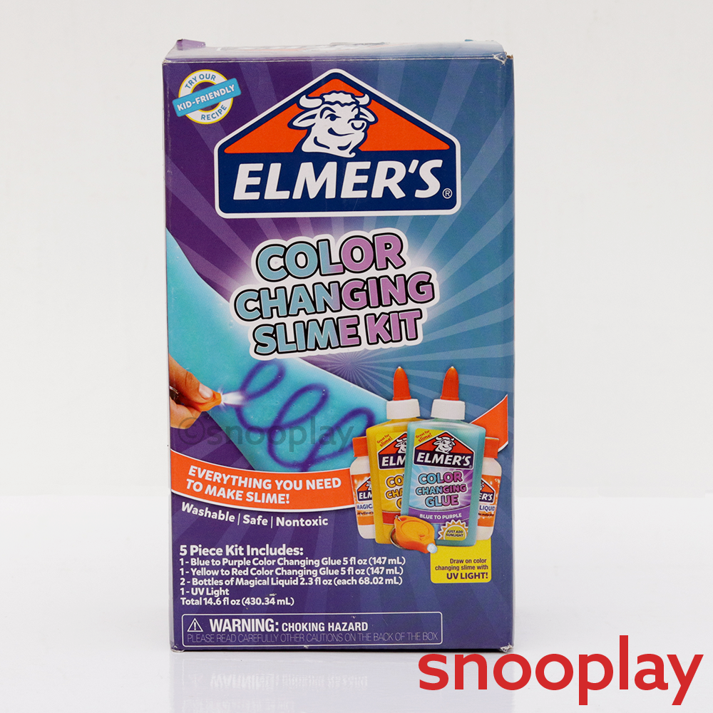 Elmer's Original Color Changing & Washable Slime Kit with UV Light - 5 Pieces (3-8 Years)