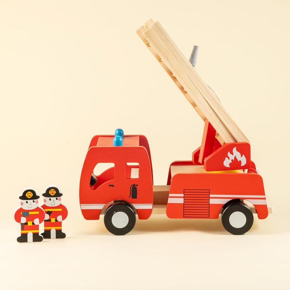 Playbox Wooden Marshall Fire Truck & Firefighter Men Set (2-5 Years)