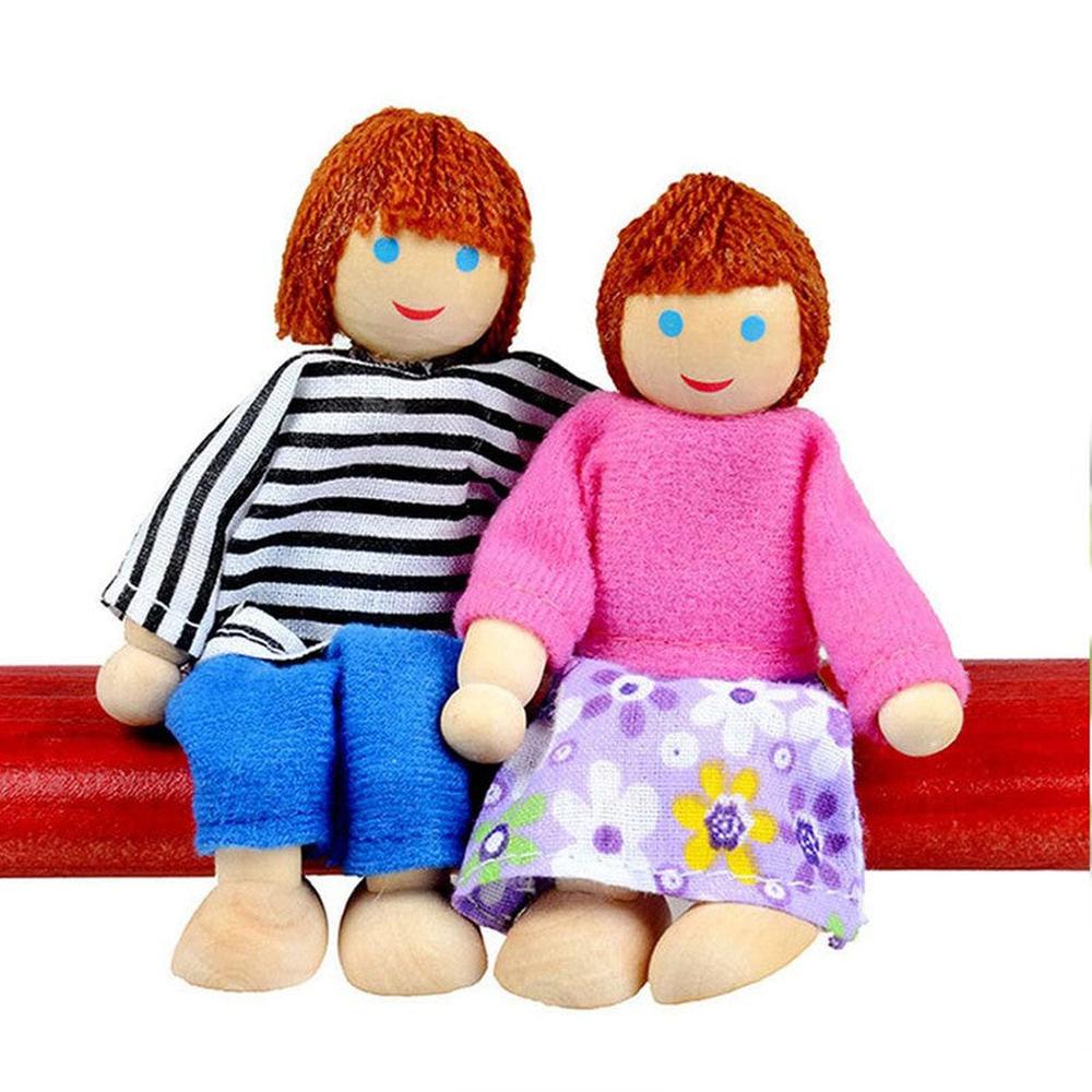 Wooden Pop's Family Doll Set - 6 Pieces (1-5 Years)