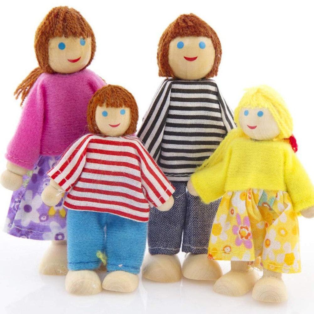 Wooden Pop's Family Doll Set - 6 Pieces (1-5 Years)