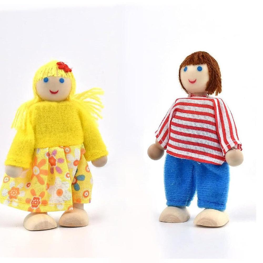 Wooden Pop's Family Doll Set - 6 Pieces (1-5 Years)
