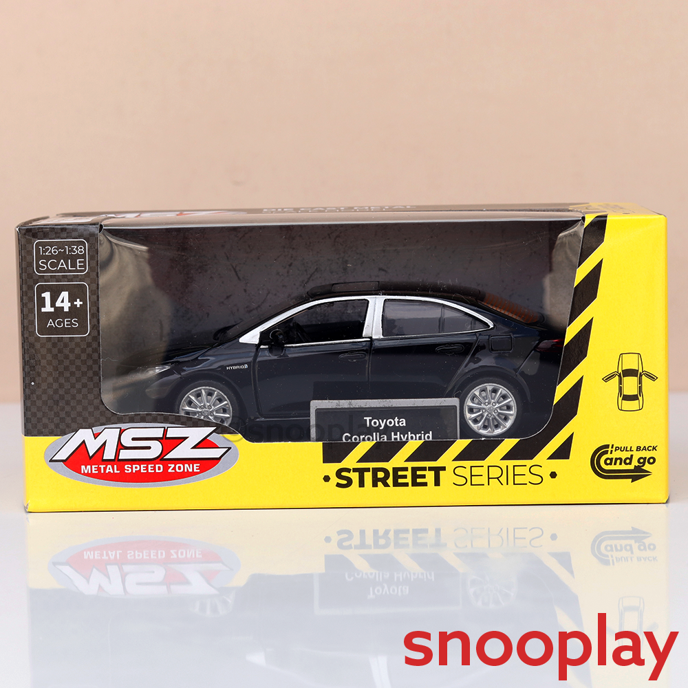 Metal Speed Zone Original Toyota Corolla Hybrid Licensed Diecast Car with Openable Doors | 1:26~1:38 Scale (14 Years till Grown Ups)