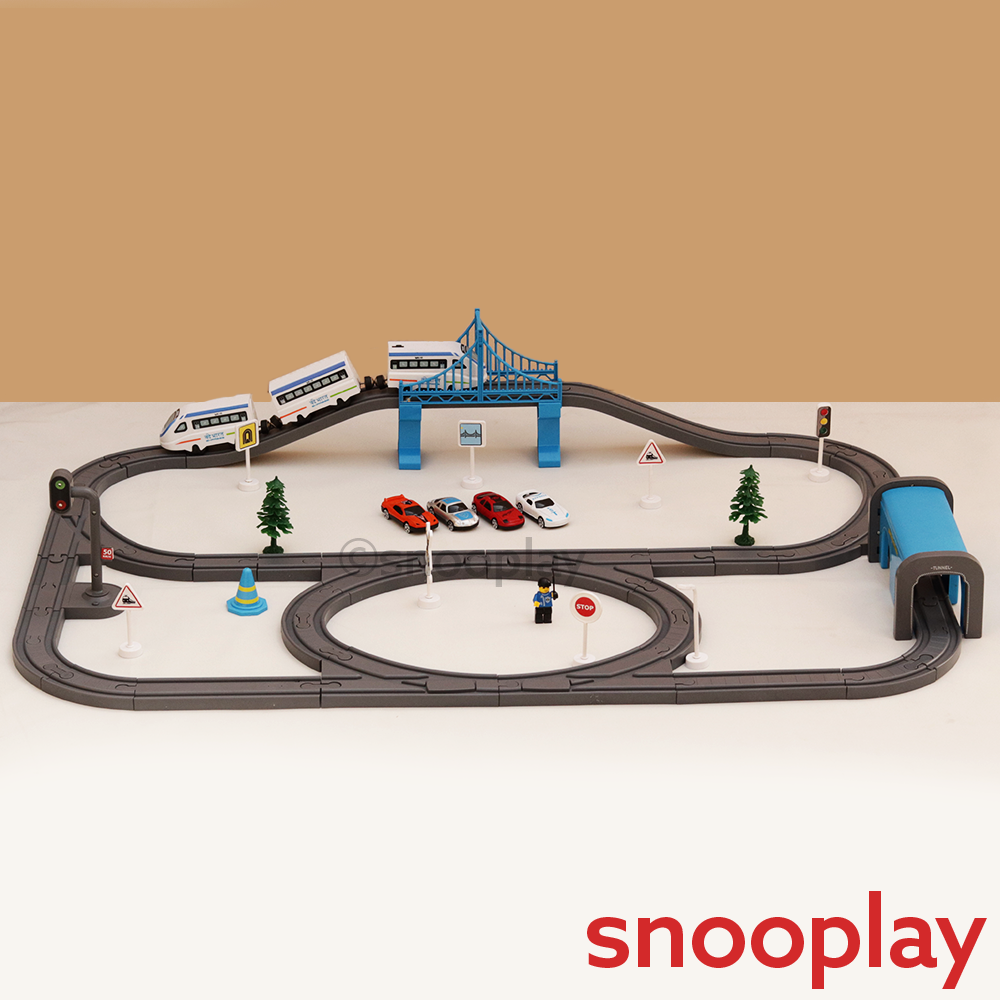 Boggy Woggy DIY Indian City Magnetic Train Track Set- 91 Pieces (3-8 Years)