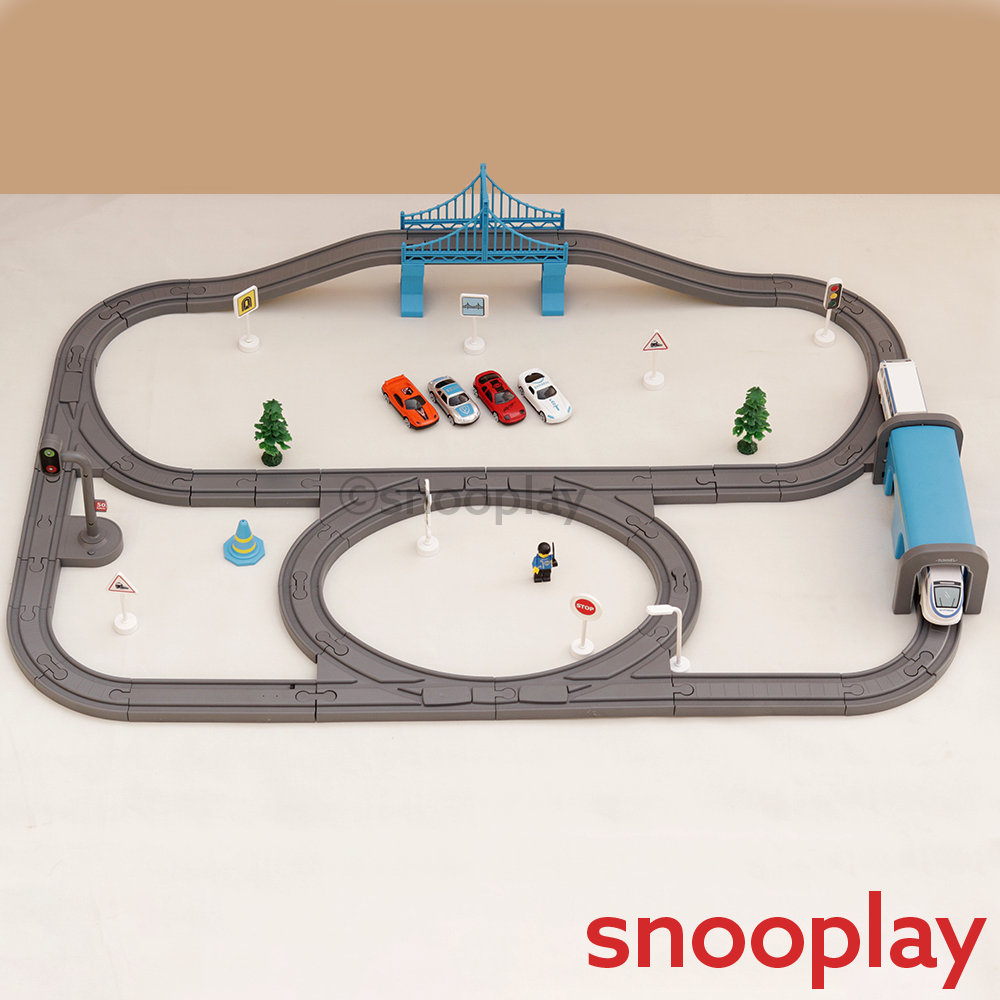 Boggy Woggy DIY Indian City Magnetic Train Track Set- 91 Pieces (3-8 Years)