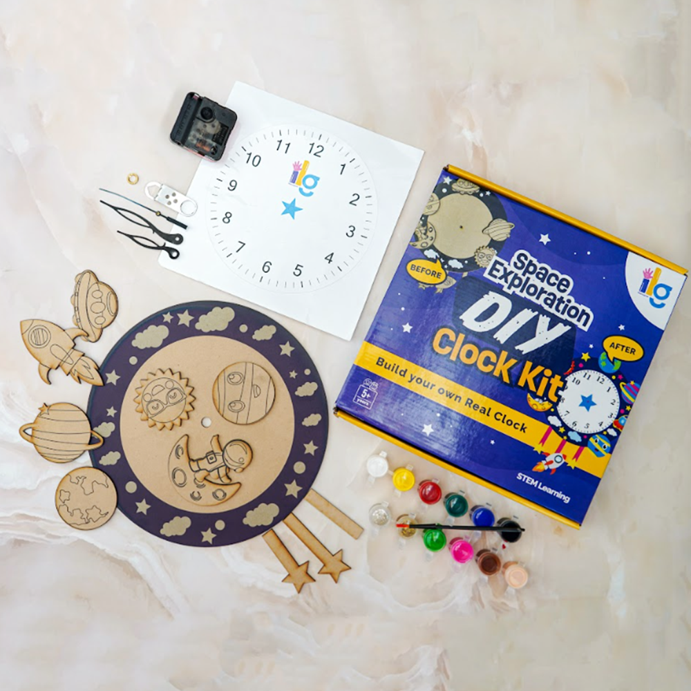 Ilearnngrow DIY Space Exploration Clock Kit (3-7 Years)