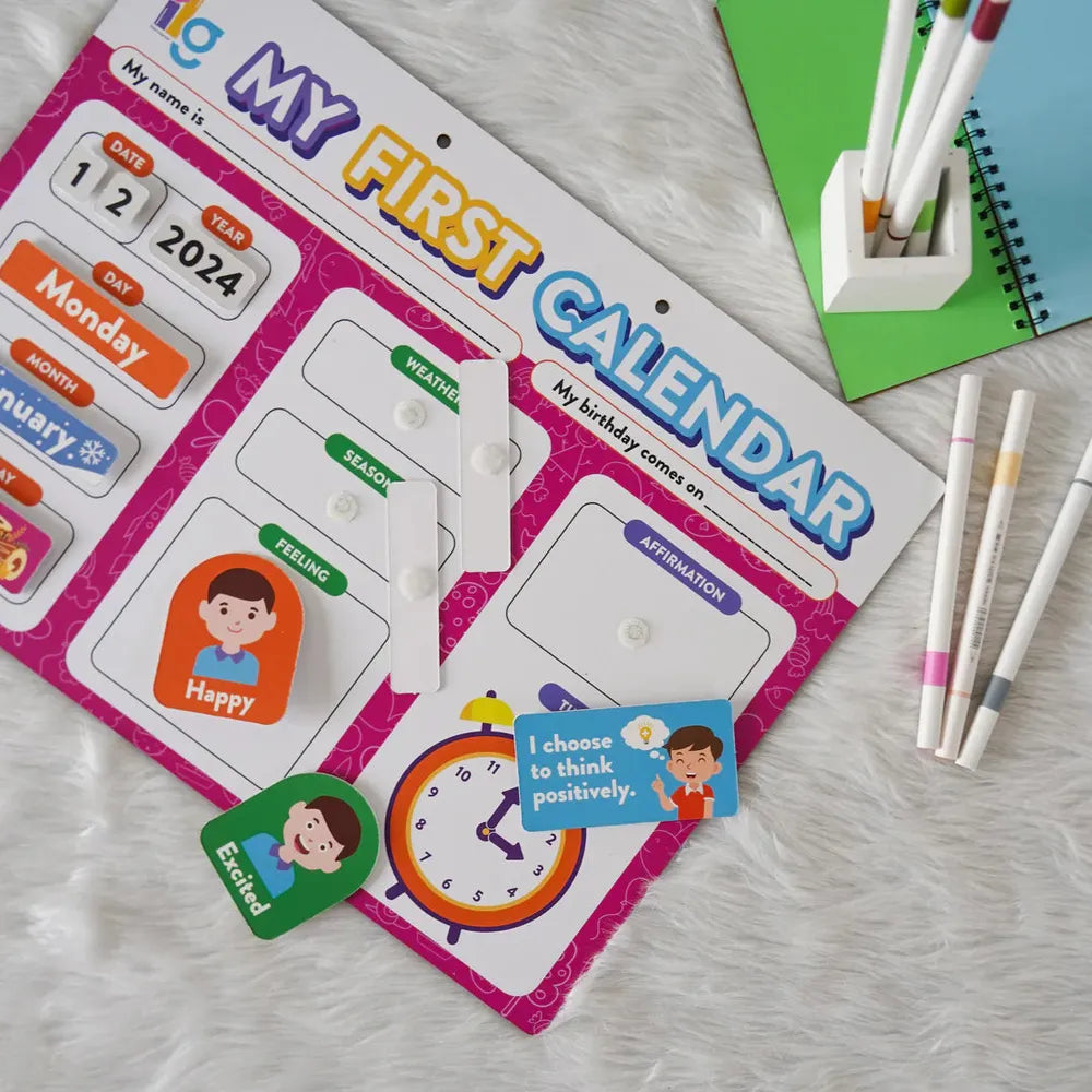 Ilearnngrow My First Home Calendar - Fun & Interactive Calendar for Kids