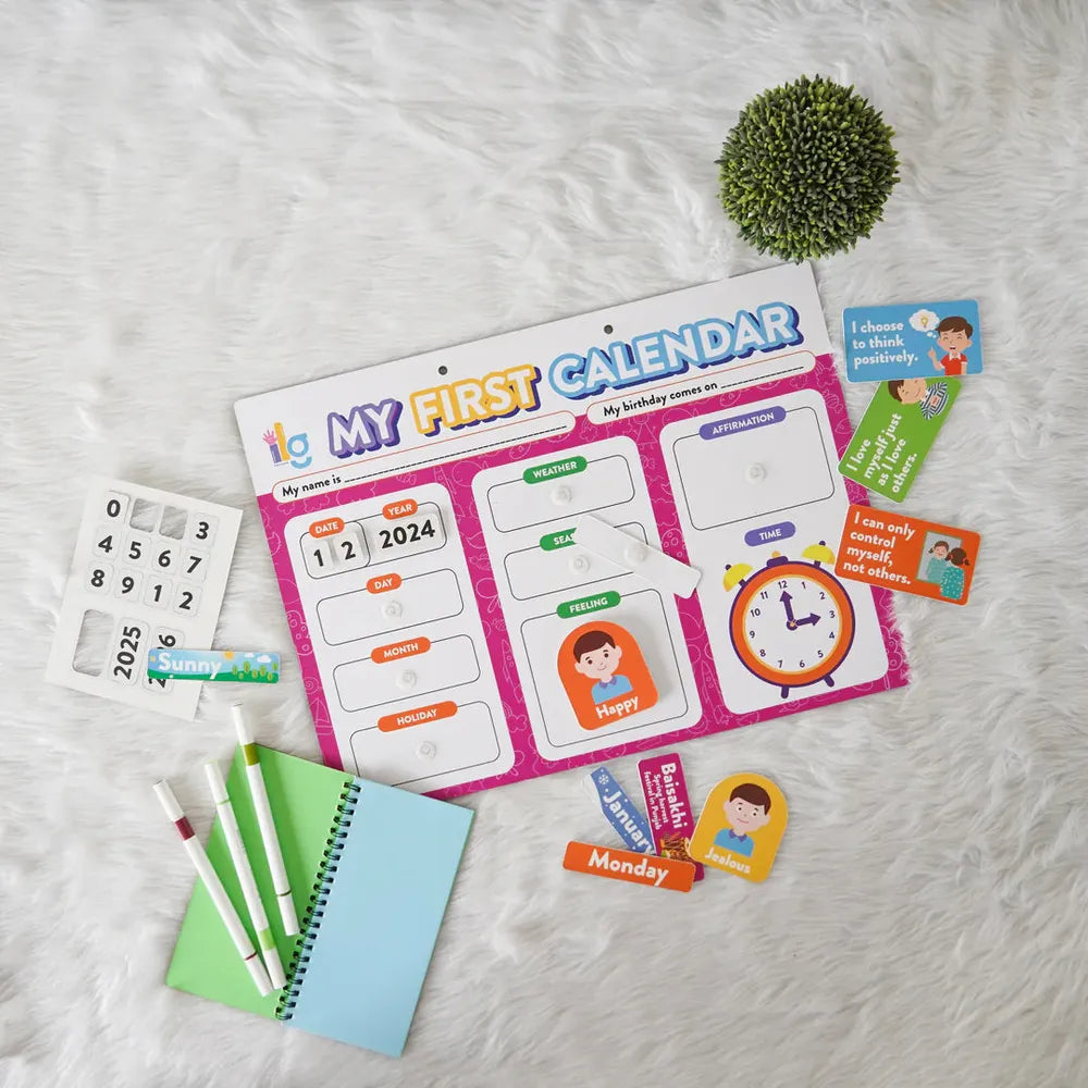 Ilearnngrow My First Home Calendar - Fun & Interactive Calendar for Kids