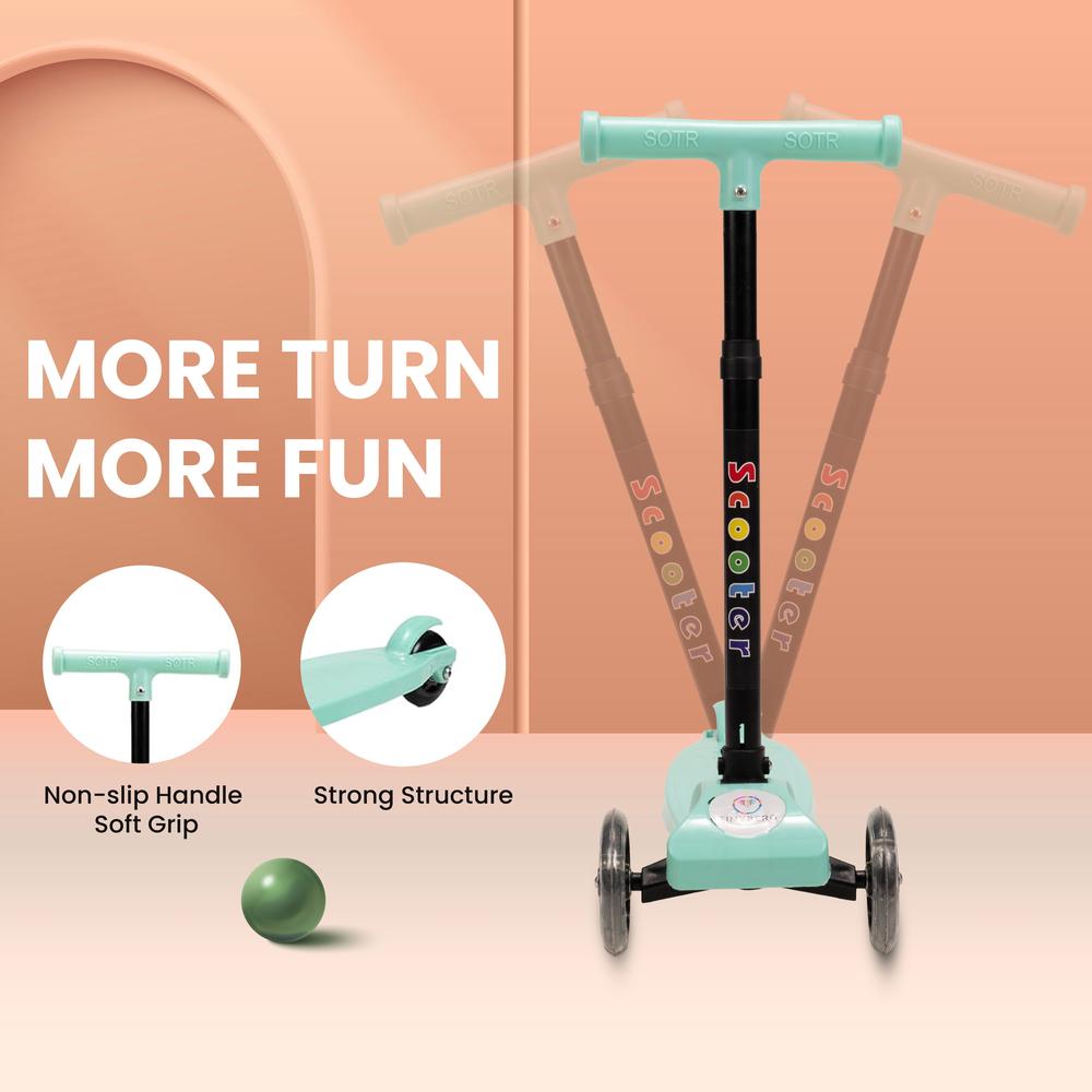 Tinyberg Kids Scooter with LED Wheels, Adjustable Height & Foot Brake | Vroom Vroom