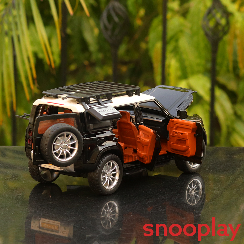SMS Play & Smile Resembling Defender 2201 Diecast Car - Pullback, Light & Sound, Openable Parts | 1:22 Scale (3 Years till Grown Ups) | Assorted Colors