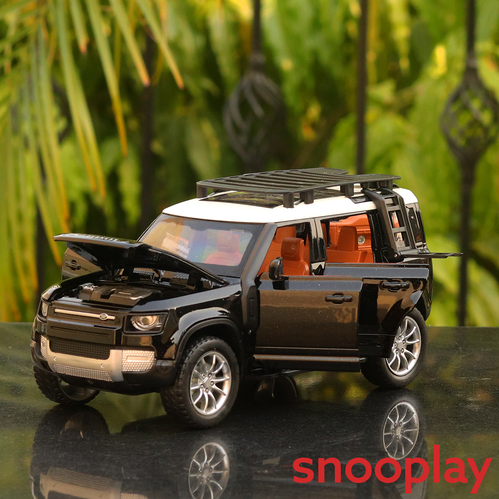 SMS Play & Smile Resembling Defender 2201 Diecast Car - Pullback, Light & Sound, Openable Parts | 1:22 Scale (3 Years till Grown Ups) | Assorted Colors