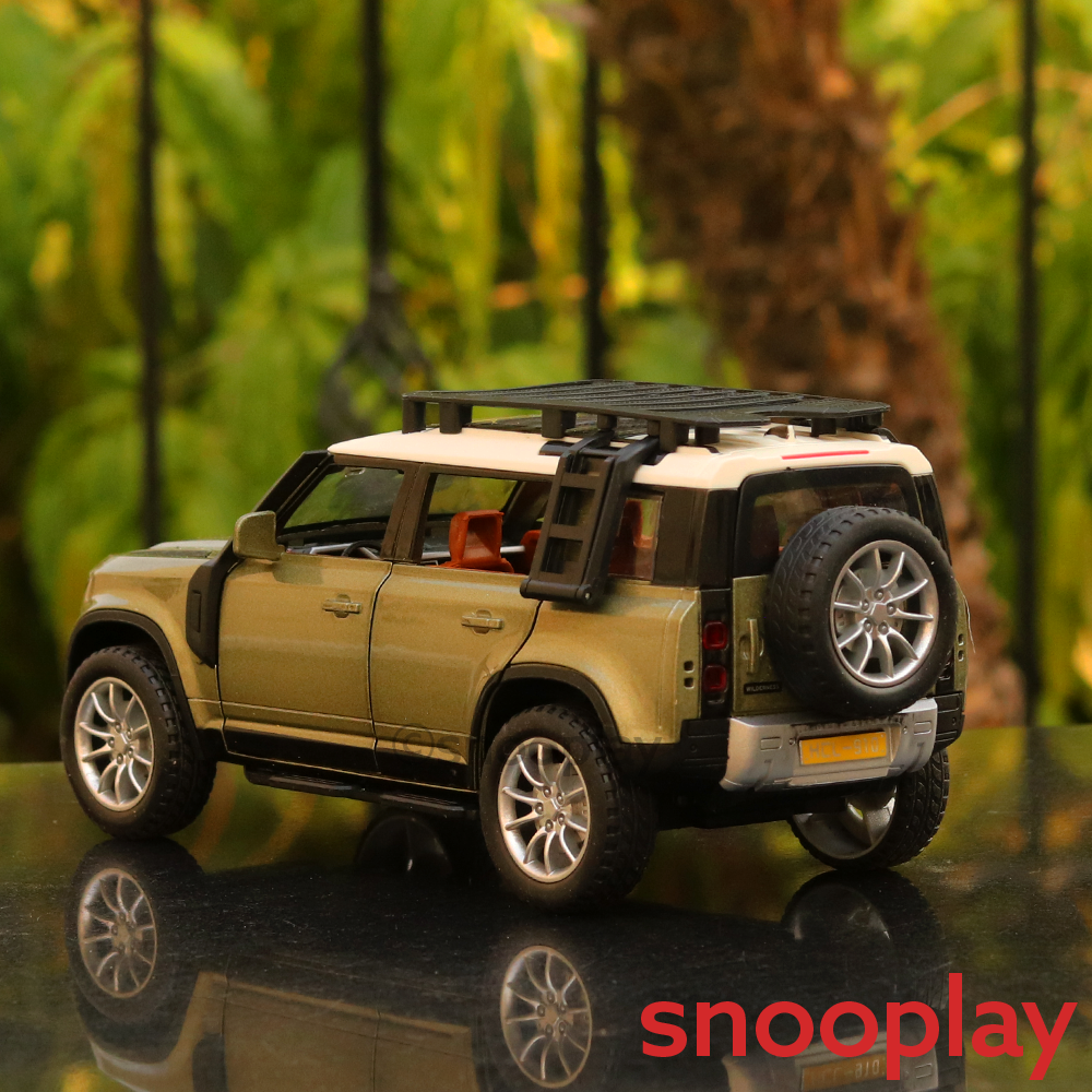 SMS Play & Smile Resembling Defender 2201 Diecast Car - Pullback, Light & Sound, Openable Parts | 1:22 Scale (3 Years till Grown Ups) | Assorted Colors