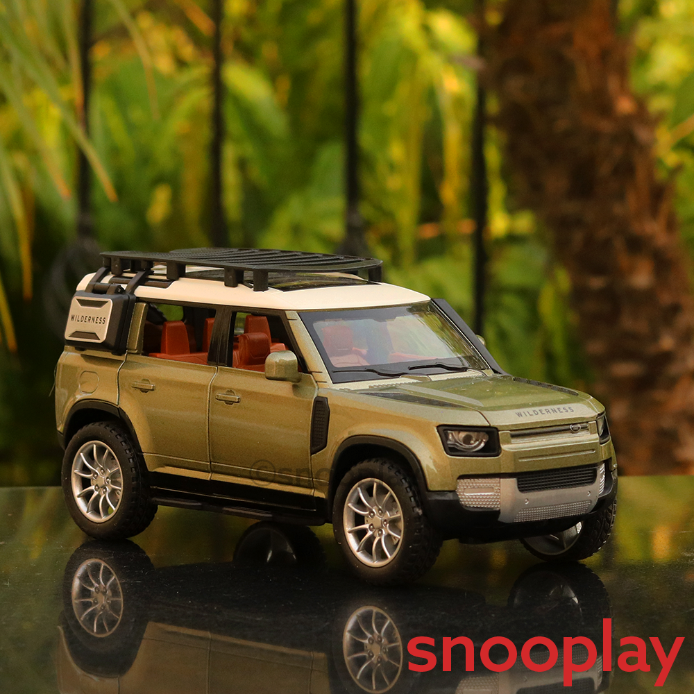 SMS Play & Smile Resembling Defender 2201 Diecast Car - Pullback, Light & Sound, Openable Parts | 1:22 Scale (3 Years till Grown Ups) | Assorted Colors