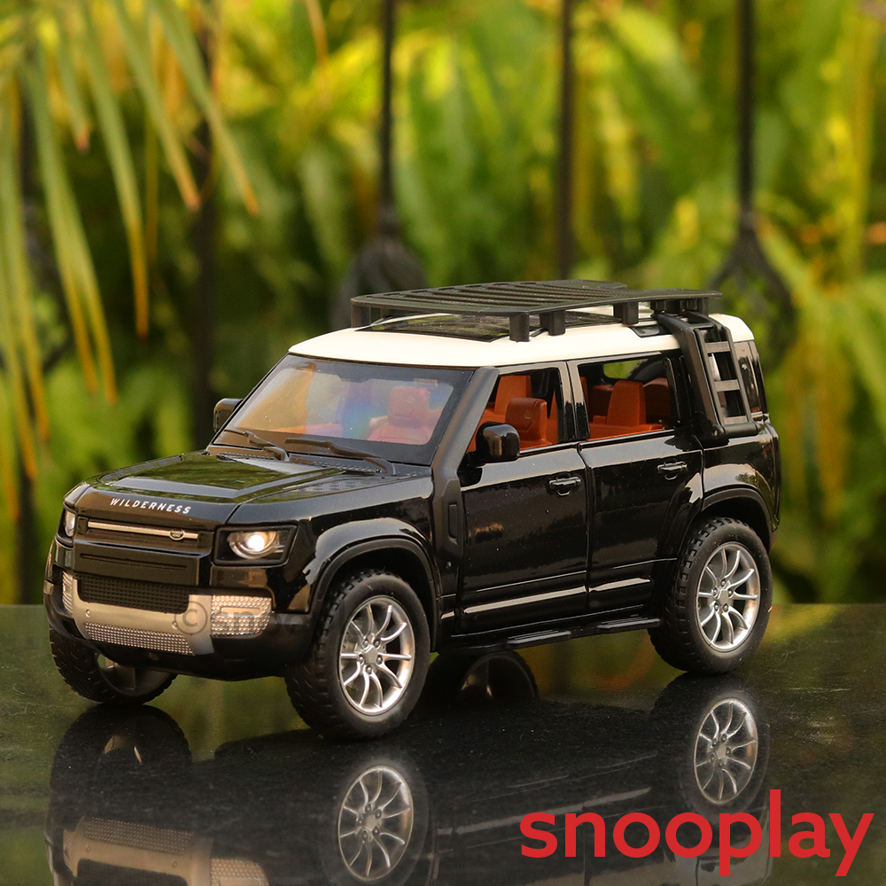 SMS Play & Smile Resembling Defender 2201 Diecast Car - Pullback, Light & Sound, Openable Parts | 1:22 Scale (3 Years till Grown Ups) | Assorted Colors