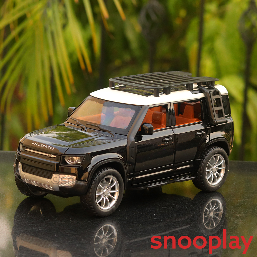 SMS Play & Smile Resembling Defender 2201 Diecast Car - Pullback, Light & Sound, Openable Parts | 1:22 Scale (3 Years till Grown Ups) | Assorted Colors