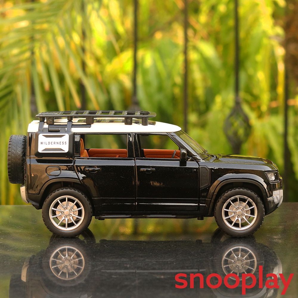 SMS Play & Smile Resembling Defender 2201 Diecast Car - Pullback, Light & Sound, Openable Parts | 1:22 Scale (3 Years till Grown Ups) | Assorted Colors