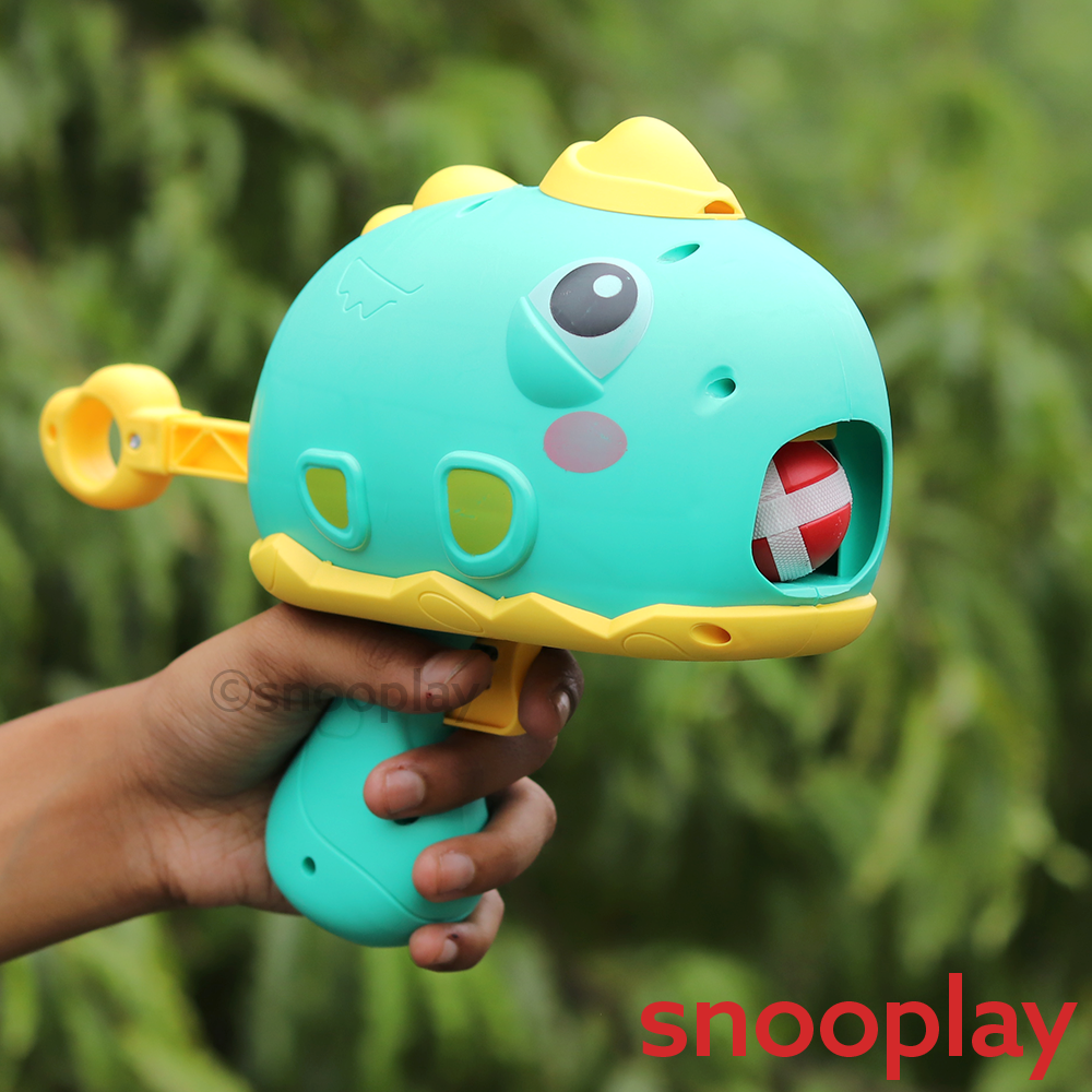 Dinosaur Ball Launcher Toy | Sticky Balls, Soft Cloth Board & Wall Hook (3-7 Years)