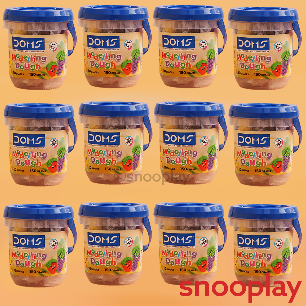 Doms Set of 5 Doms Modelling Dough - 10 Shades (2-8 Years)