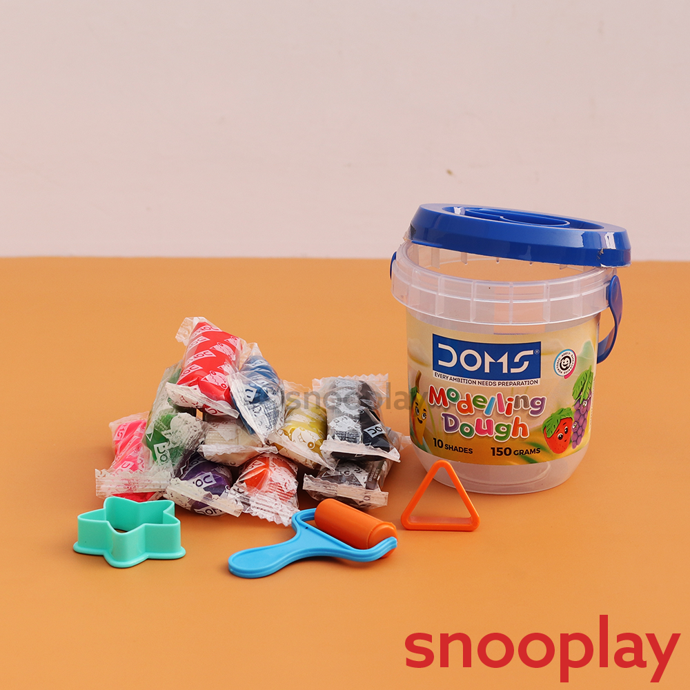 Doms Set of 5 Doms Modelling Dough - 10 Shades (2-8 Years)