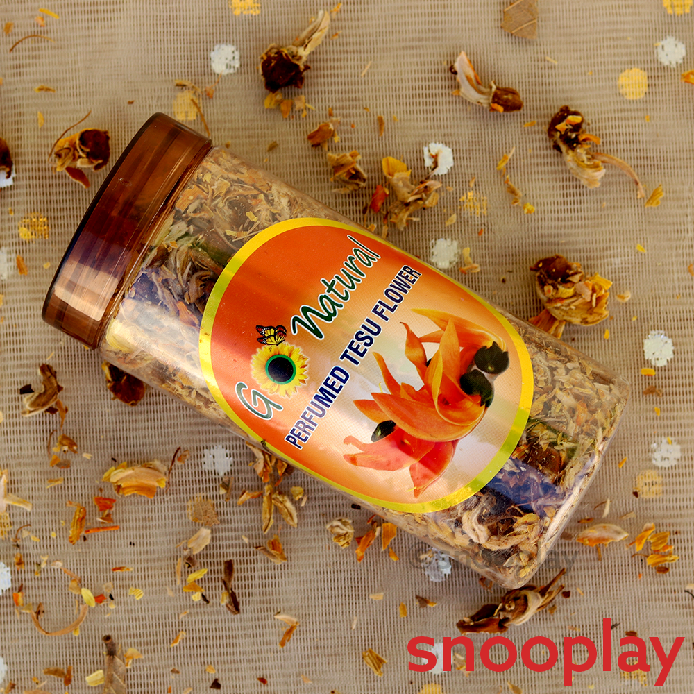 2 Pack of 100% Natural Dried Palash (Tesu/Kesu) Flowers Box - 100gm Each (Total 600gm) | Sandalwood Fragrance