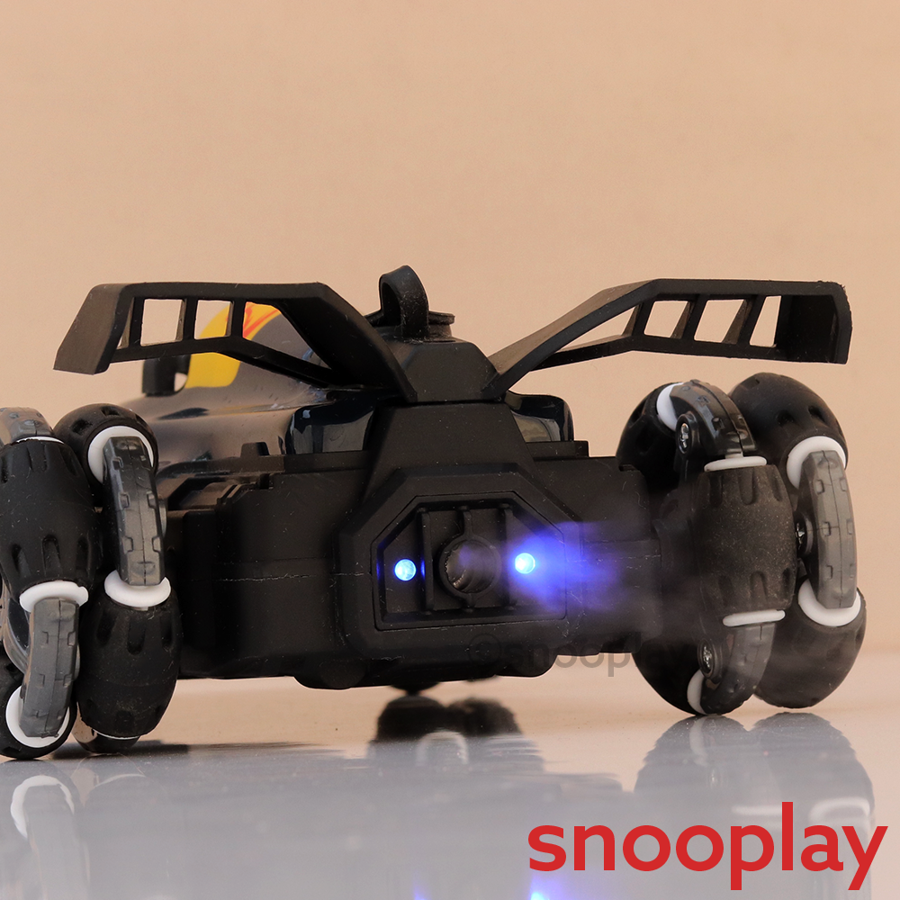 2 in 1 Gesture Controller & Remote Control Spray Racing Car | 360° Rotation, Music, Lateral Drift, Light (5-14 Years)