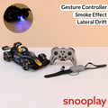 2 in 1 Gesture Controller & Remote Control Spray Racing Car | 360° Rotation, Music, Lateral Drift, Light (5-14 Years)