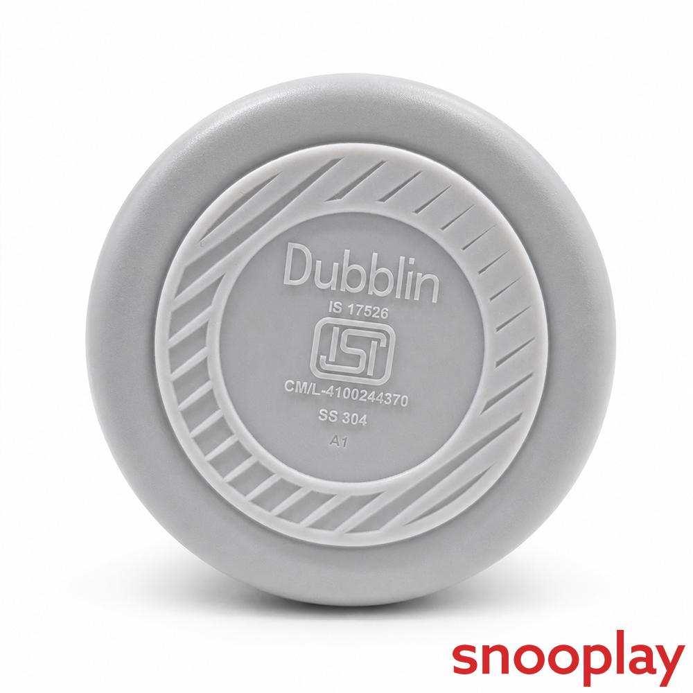 Dubblin Modern Water Bottle - 1L | Double Wall Vacuum Insulated Stainless Steel | Keeps Water Hot & Cold  - White