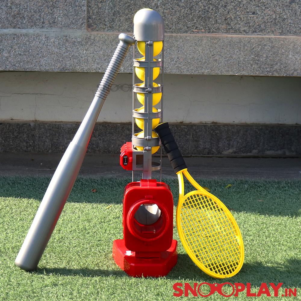 2 in 1 Baseball & Tennis Electronic Pitcher with 5 Balls (5-12 Years)