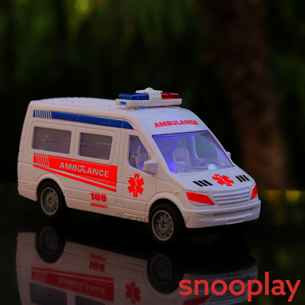 Emergency Rescue Ambulance Car with Lights & Sounds (1-4 Years)