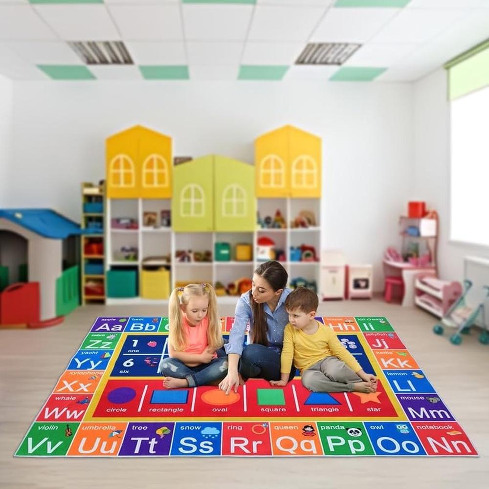 Hop N Play Educational Play Area Mat Alphabet Numbers and Shapes (2-10 Years)