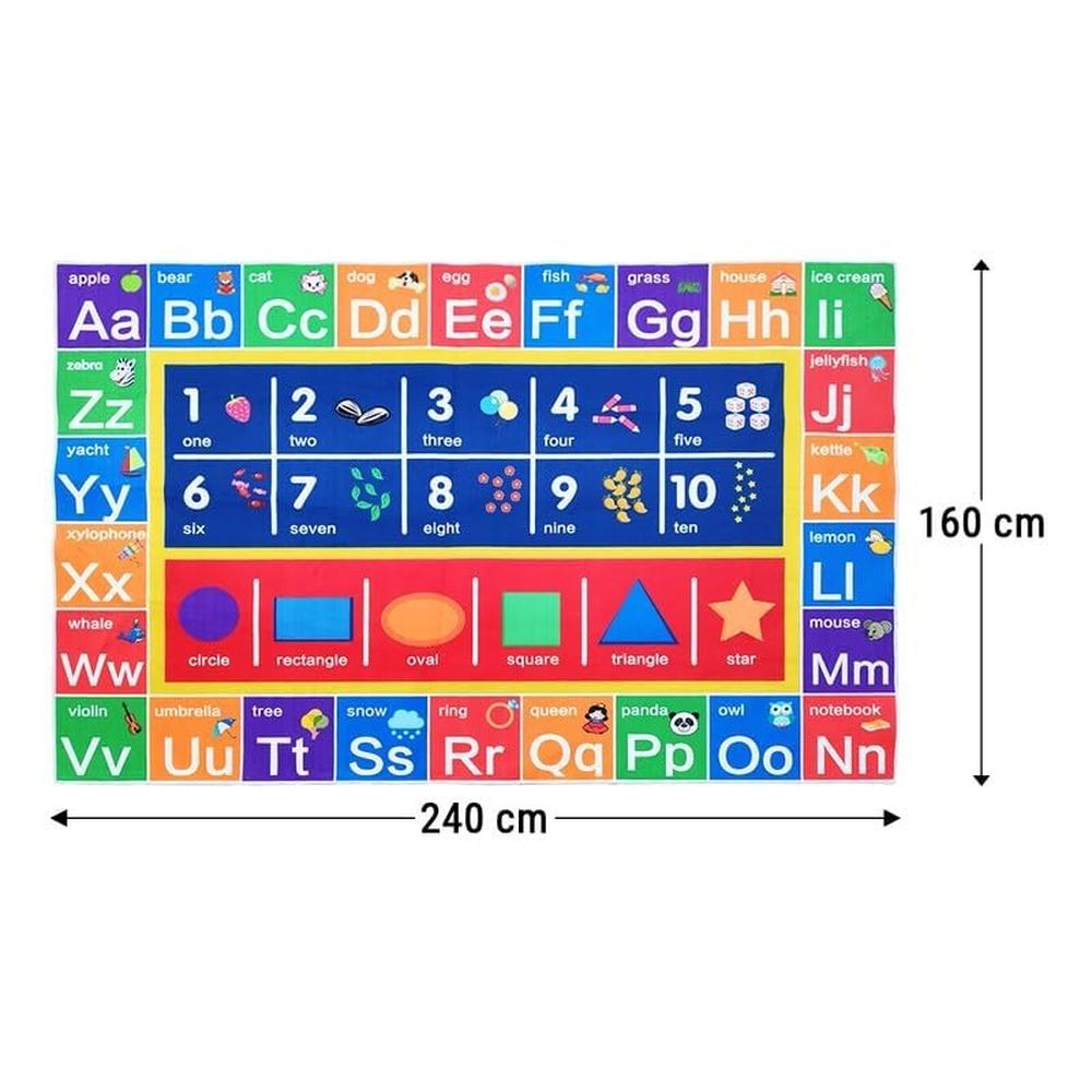 Hop N Play Educational Play Area Mat Alphabet Numbers and Shapes (2-10 Years)