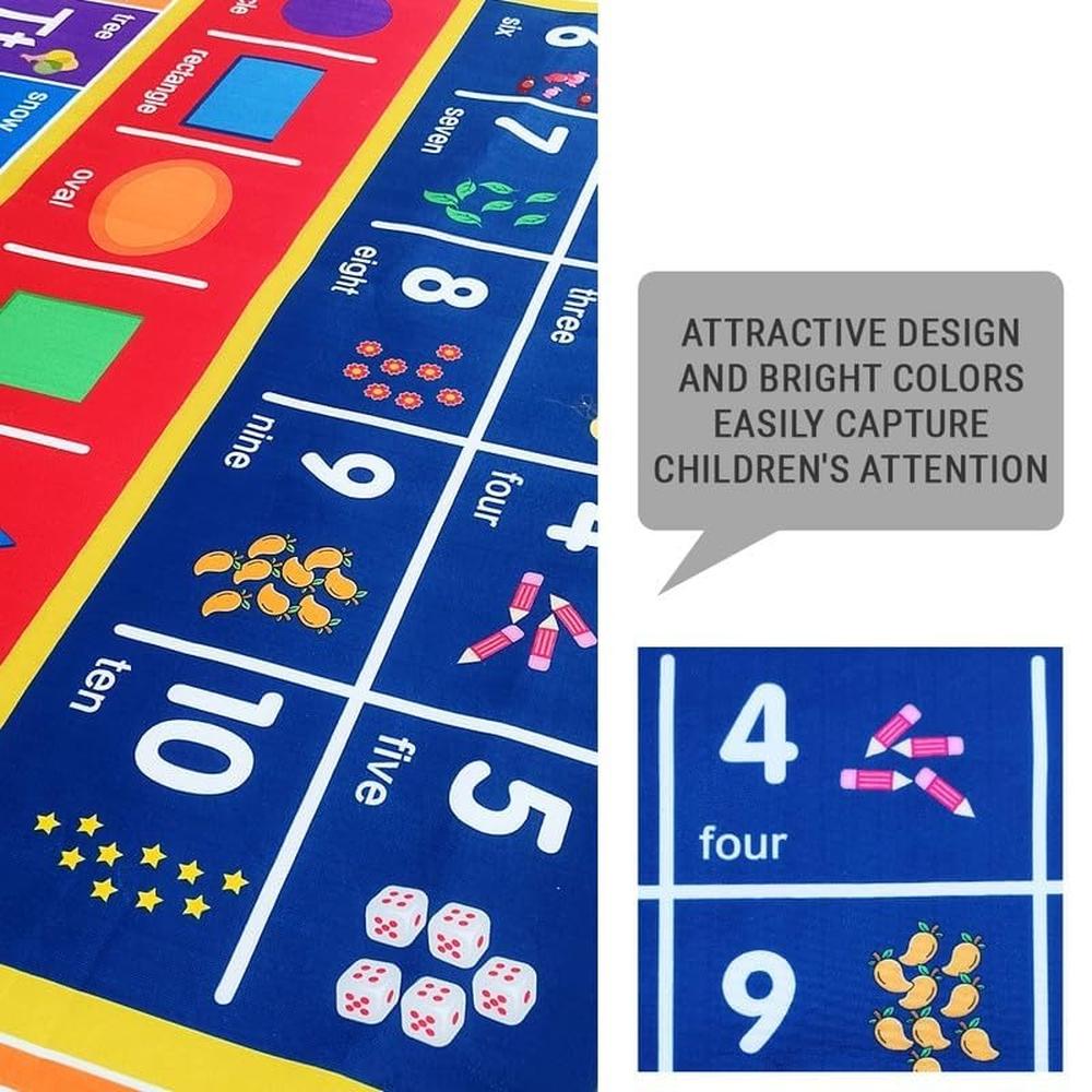 Hop N Play Educational Play Area Mat Alphabet Numbers and Shapes (2-10 Years)