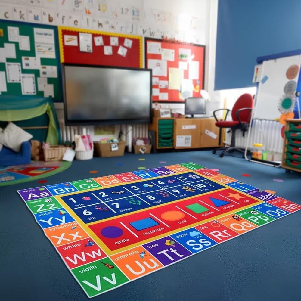 Hop N Play Educational Play Area Mat Alphabet Numbers and Shapes (2-10 Years)