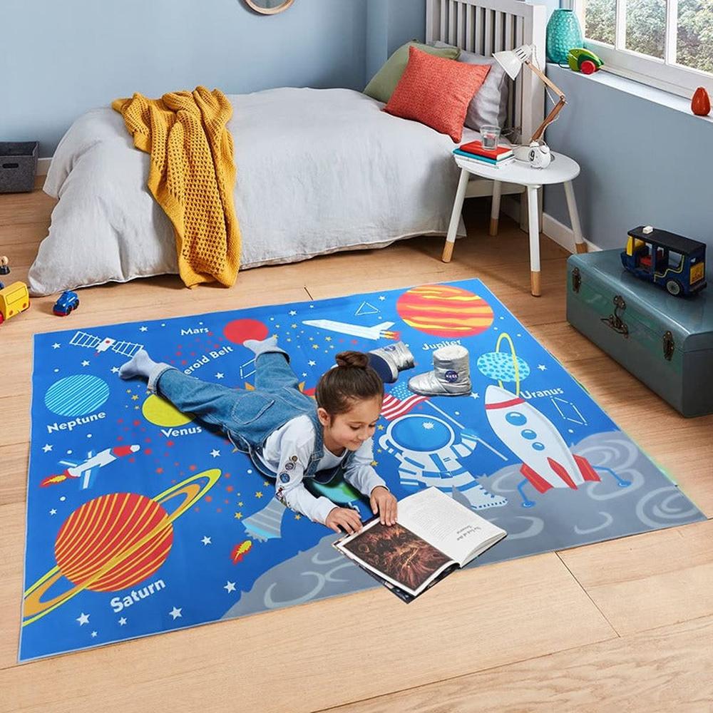 Hop N Play Large Outer Space Play Mat Rug (2-10 Years)